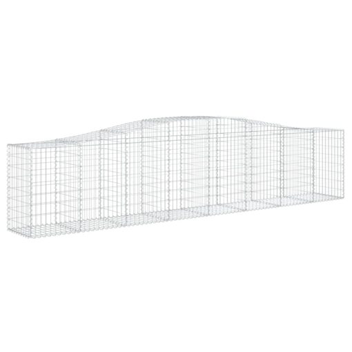 Obokane gabion košare 6 kosov 400x50x80/100 cm pocinkano železo - Image 3