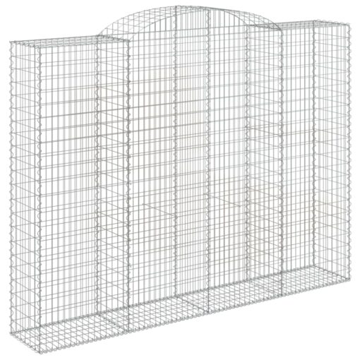 Obokane gabion košare 7 kosa 300x50x220/240 cm pocinkano železo - Image 3