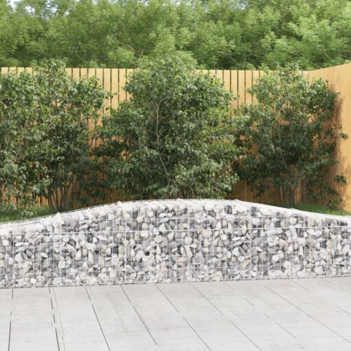 Obokane gabion košare 7 kosa 400x50x40/60 cm pocinkano železo