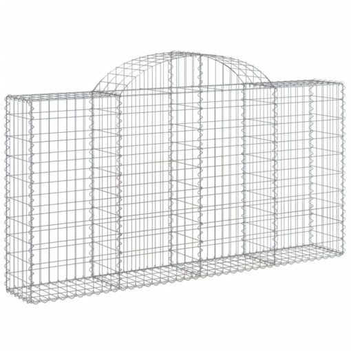 Obokane gabion košare 7 kosov 200x30x100/120cm pocinkano železo - Image 3