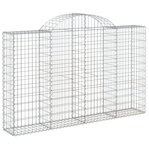 Obokane gabion košare 8 kosov 200x30x120/140cm pocinkano železo - Image 3