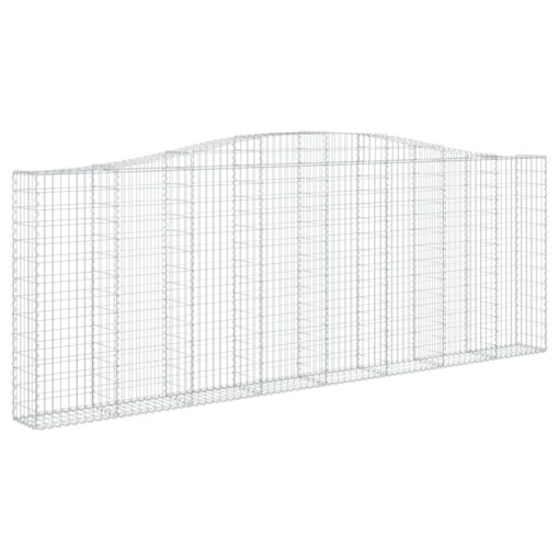 Obokane gabion košare 8 kosov 400x30x140/160cm pocinkano železo - Image 3