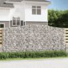 Obokane gabion košare 8 kosov 400x50x180/200cm pocinkano železo