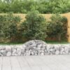 Obokane gabion košare 9 kosov 200x30x40/60 cm pocinkano železo