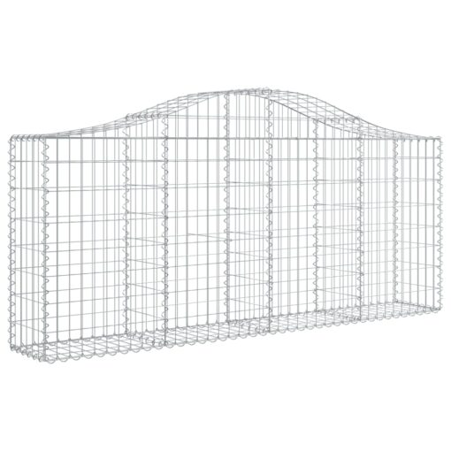 Obokane gabion košare 9 kosov 200x30x80/100 cm cinkano železo - Image 3