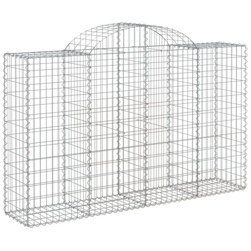 Obokane gabion košare 9 kosov 200x50x120/140cm pocinkano železo - Image 3