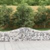 Obokane gabion košare 9 kosov 200x50x40/60 cm pocinkano železo