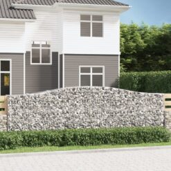 Obokane gabion košare 9 kosov 400x50x120/140cm pocinkano železo