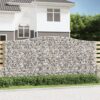 Obokane gabion košare 9 kosov 400x50x180/200cm pocinkano železo