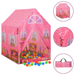 Otroški šotor za igranje roza 69x94x104 cm