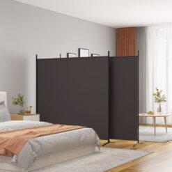 Paravan 3-delni 525x180 cm rjavo blago