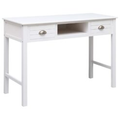 Pisalna miza bela 108x45x76 cm trden les pavlovnije