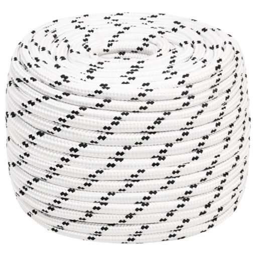 Pletena vrv za čoln bela 12 mm x 100 m poliester