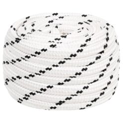 Pletena vrv za čoln bela 16 mm x 25 m poliester