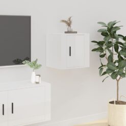 Stenska TV omarica visok sijaj bela 40x34
