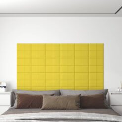 Stenski paneli 12 kosov rumeni 30x15 cm blago 0