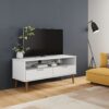 TV omarica MOLDE bela 106x40x49 cm trdna borovina