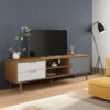 TV omarica MOLDE rjava 158x40x49 cm trdna borovina