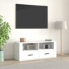 TV omarica bela 100x35x40 cm inženirski les