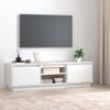 TV omarica bela 140x35x40 cm trdna borovina