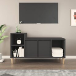 TV omarica črna 100x35x55 cm inženirski les