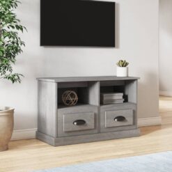 TV omarica siva sonoma 80x35x50 cm inženirski les