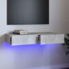 TV omarica z LED lučkami betonsko siva 90x35x15