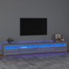 TV omarica z LED lučkami siva sonoma 270x35x40 cm