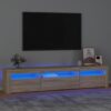 TV omarica z LED lučkami sonoma hrast 195x35x40 cm