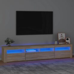 TV omarica z LED lučkami sonoma hrast 210x35x40 cm