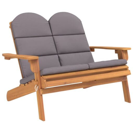 Vrtna klop adirondack z blazinami 126 cm trden akacijev les - Image 2