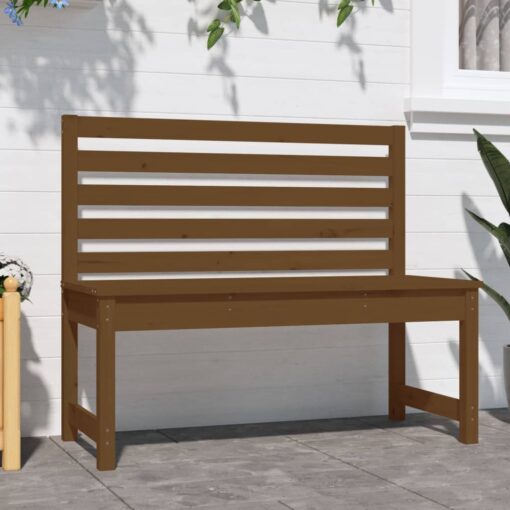 Vrtna klop medeno rjava 109 cm trdna borovina - Image 3