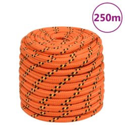 Vrv za čoln oranžna 16 mm 250 m polipropilen