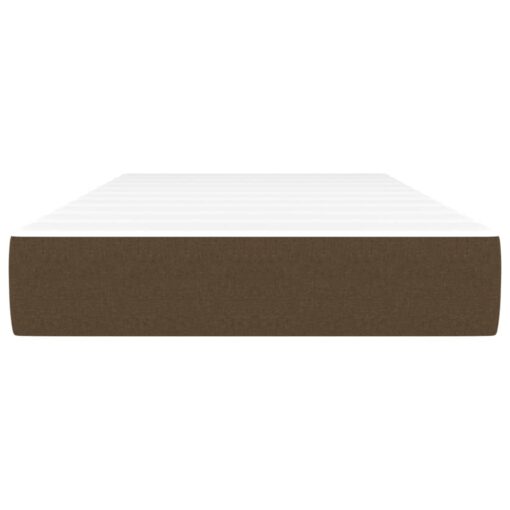 Vzmetnica z žepkasto vzmetjo temno rjava 90x200x20 cm blago - Image 3