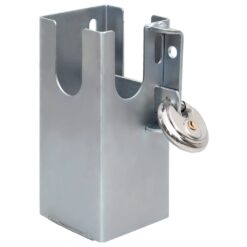 Zaščitna ključavnica za kljuko srebrna 11x11x23