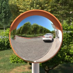 Zunanje konveksno prometno ogledalo oranžno Ø60 cm polikarbonat