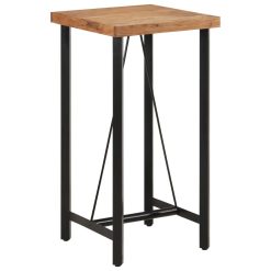 Barska miza 55x55x107 cm trden akacijev les in železo
