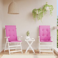 Blazine za vrtne stole 2 kosa roza 120x50x3 cm blago