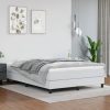 Box spring postelja z vzmetnico bel 140x200 cm umetno usnje