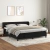 Box spring postelja z vzmetnico črna 160x200 cm žamet