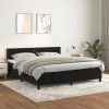Box spring postelja z vzmetnico črna 180x200 cm žamet