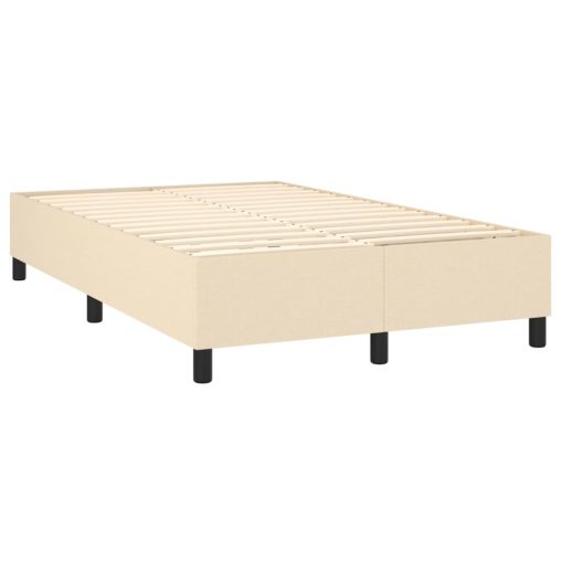 Box spring postelja z vzmetnico krem 120x200 cm blago - Image 4