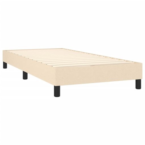 Box spring postelja z vzmetnico krem 90x190 cm blago - Image 4