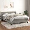 Box spring postelja z vzmetnico svetlo siva 140x200 cm žamet
