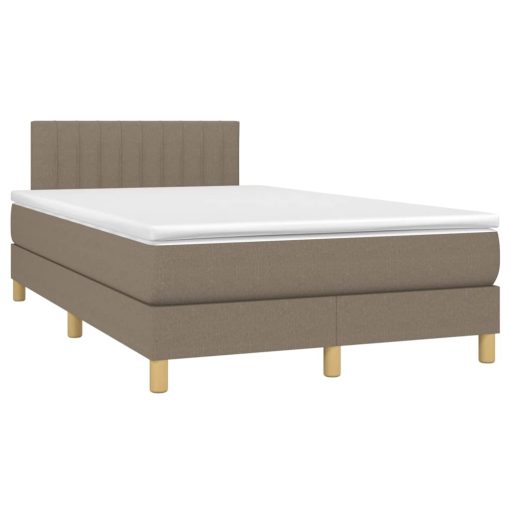 Box spring postelja z vzmetnico taupe 120x200 cm blago - Image 3