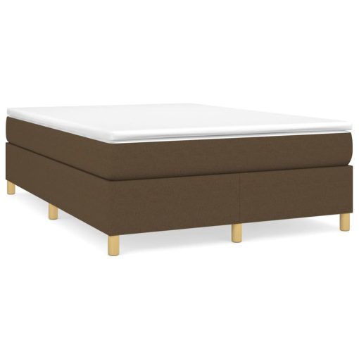 Box spring postelja z vzmetnico temno rjav 140x190 cm blago - Image 2