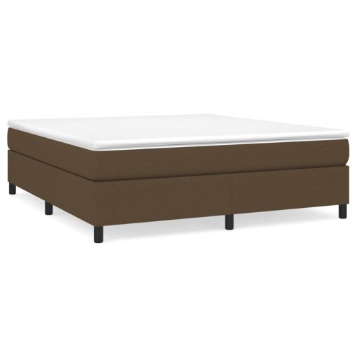 Box spring postelja z vzmetnico temno rjava 180x200 cm blago - Image 2