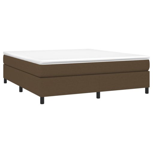 Box spring postelja z vzmetnico temno rjava 180x200 cm blago - Image 3