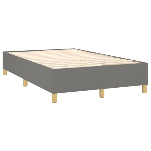 Box spring postelja z vzmetnico temno siva 120x200 cm blago - Image 4