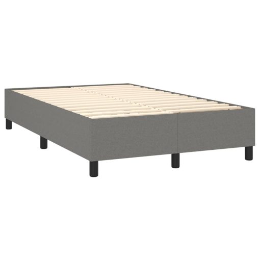 Box spring postelja z vzmetnico temno siva 120x200 cm blago - Image 4